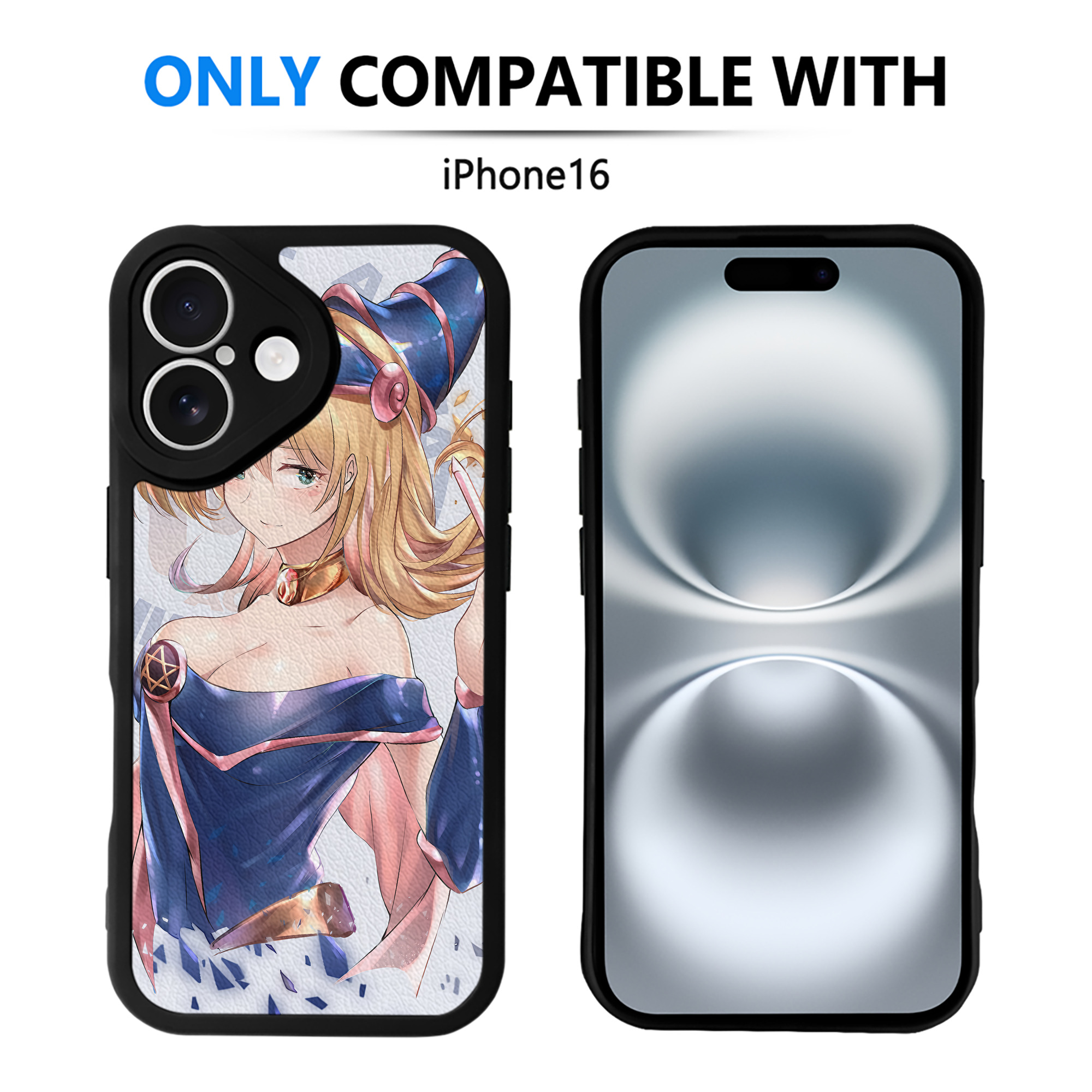 （画像用） 遊☆戯☆王 Yu-Gi-Oh! 【iPhone 16シリーズ対応】シリコンスマホケース（レザー調） 材質：シリコン